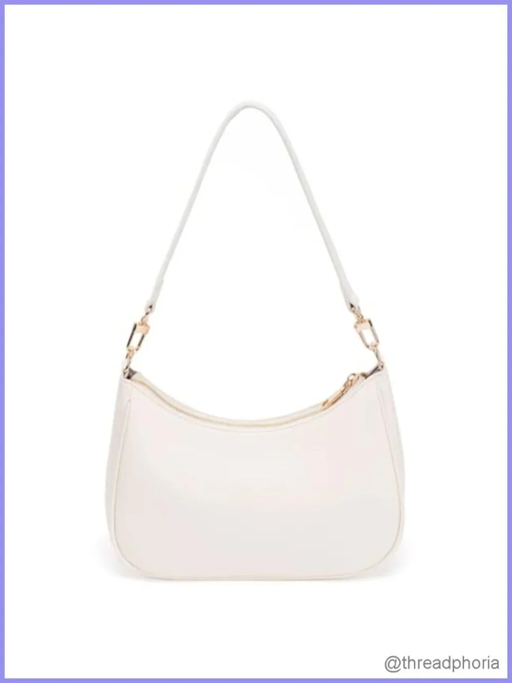 PU Leather Hobo Shoulder Bag Mini Clutch Purse Zipper Closure Tote